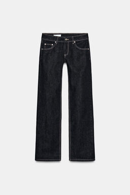 JEANS TRF WIDE LEG TIRO BAJO / Marino oscuro - Zara фото 8