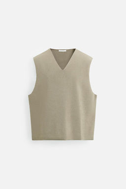 RELAXED FIT KNIT WAISTCOAT - Zara фото 7
