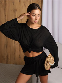 Комплект женский Флам с вискозой Черный - Modamica фото 2