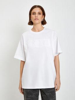 10200510128 Футболка жен. Lungarno белый принт