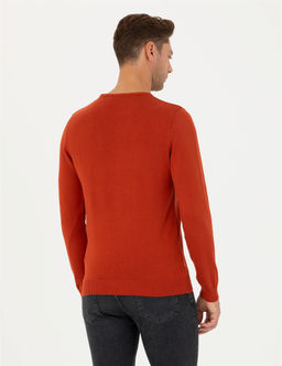Kiremit Slim Fit Bisiklet Yaka Basic Triko Kazak - Pierre cardin фото 5