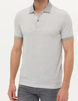 A__k Gri Melanj Slim Fit Polo Yaka Ti__rt - Pierre cardin фото 6