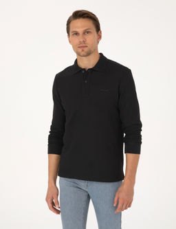 Siyah Slim Fit Sweatshirt