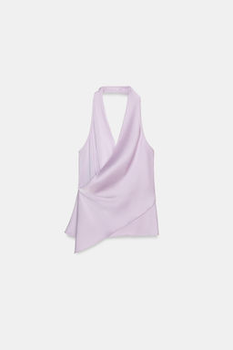 TOP SATINADO HALTER / Malva claro - Zara фото 5