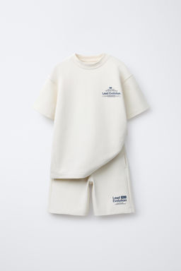 INTERLOCK T-SHIRT AND BERMUDA SHORTS SET