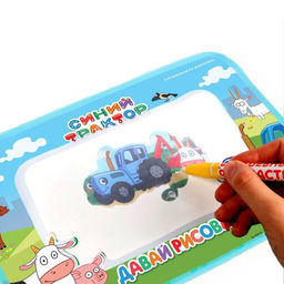 Коврик для рисования водой Синий трактор  фото 2