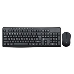 Набор клавиатура+мышь Oklick 225M клав:черный мышь:черный USB беспр