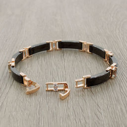 Браслет Лилу из черной керамики с Султанитом покрытие под золото - Agat77 фото 2