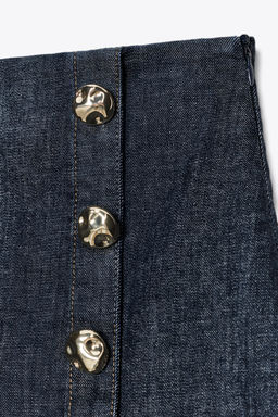 Z1975 DENIM SKORT WITH CROSSOVER BUTTONS - Zara фото 9