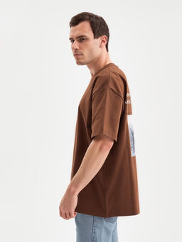 Футболка мужская MINAKU: Moments, коричневая, р-р 46-48