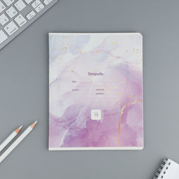 Тетрадь 18 листов в линию Мрамор, обложка мелованный картон, 5 видов МИКС - Artfox study фото 4