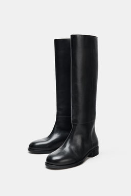 FLAT LEATHER BOOTS - Zara фото 3