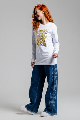 8519 Футболка с длинным рукавом женская