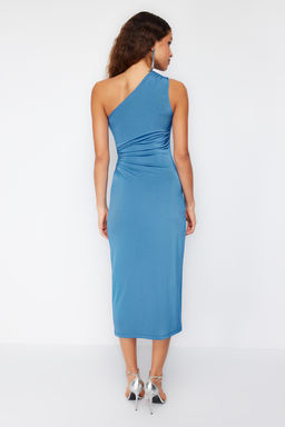 TRENDYOLMILLA Siyah Anvelop Pencere/Cut Out Detayl? Orme Elbise TPRSS24EL00016  фото 7