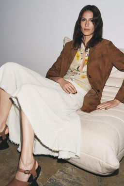 ZW COLLECTION STRUCTURED MIDI SKIRT - Zara фото 4