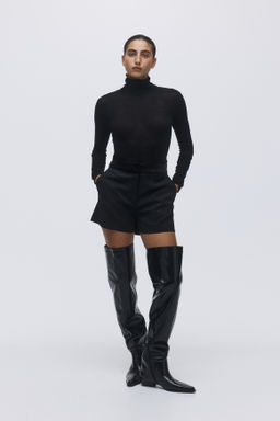 Pantal?n corto sastre de talle alto - H&m фото 3
