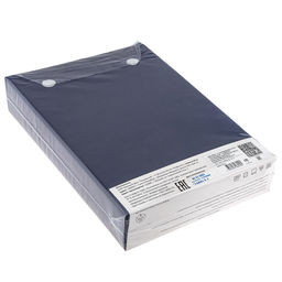 Постельное белье, комплект Евростандарт "Темный деним", 4 предмета: пододеяльник 200х215см, простыня 220х240см, 2 наволочки 70х70см с клапаном-запахом, микрофибра 80г/м2, полиэстер 100%, упаковка "классическая" ПВХ 34,5х41см, "Домашняя мода" (Россия)