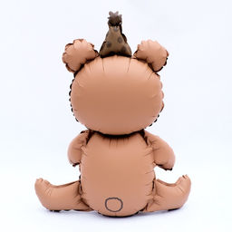 Воздушный шар фольгированный 23" «Мишка с тортом», фигура, матовый