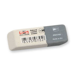 Цена за 2 шт. Ластик KOH-I-NOOR 6541/40 каучук 57x19,5x8 мм, серо-белый, комбинированный