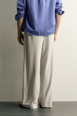 PANTAL?N RELAXED FIT RAYAS / piedra - Zara фото 3