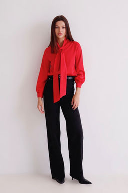 Martichelli Блуза с завязками красная  фото 8