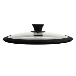 51726 GIPFEL Крышка стеклянная MOORE 26см с силиконовым ободом. Цвет: черный. Материал: закаленное стекло, силикон, нерж. сталь 18/8  фото 3