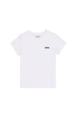 Erkek _ocuk Beyaz Bisiklet Yaka Ti__rt - U.s. polo assn фото 2