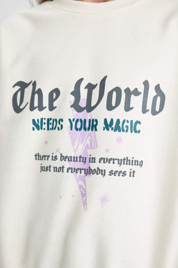 Толстовка с круглым вырезом для девочек - Defacto фото 8