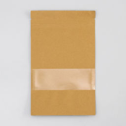 Цена за 50 шт. Пакет Zip - lock Крафт с прямоугольным окном 12×20 см