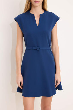 Petrol Duz Midi Dokuma Elbise TWOSS26EL00294