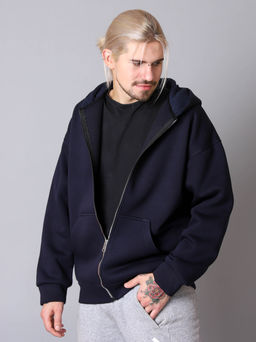 Зип Худи на молнии с начесом К550 Темно-синий