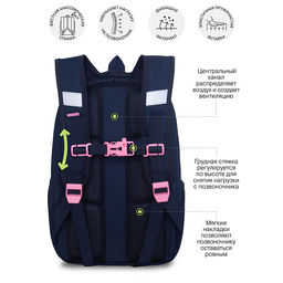 RAw-694-8 Рюкзак школьный с обвесом - Grizzly фото 37