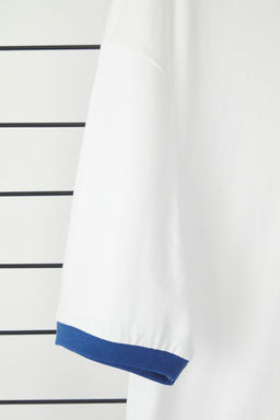 TRENDYOL MAN Unisex Saks Oversize/Genis Kesim Kollar? Seritli %100 Pamuklu T-Shirt TMNSS25TS00099 - Trendyolmilla фото 10