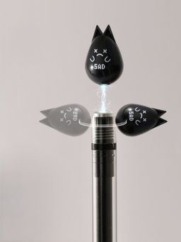 Ручка с магнитной насадкой "Chill kitten", white