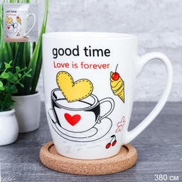 Кружка 380 мл Кофе Любовь с подставкой под горячее / F258 / в подарочной коробке PVS/АКЦИЯ - ГалеонТрейд фото 3