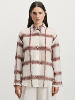 Рубашка из тенселя с патами на рукавах / Zarina  фото 3