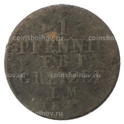 Монета 1 пфенниг 1831 год Немецкие государства  Рейсс  Грейц