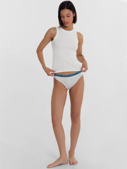 Цена за 2 штуки! Трусы женские слипы мультипак (3 шт.) серые со звездочками - Mark formelle фото 4