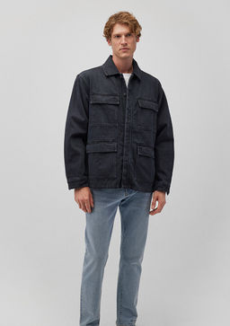 Cep Detayl? Gri Ceket