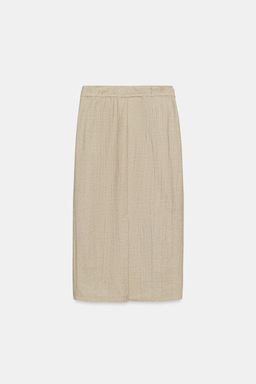 FALDA MIDI CINTUR?N / Tostado - Zara фото 9