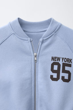 JOGGING FLEECE BOMBER JACKET - Zara фото 3