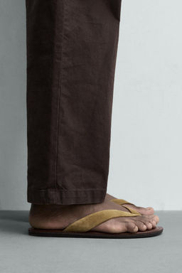 SANDALIA TIRAS PIEL / Beige - Zara фото 2