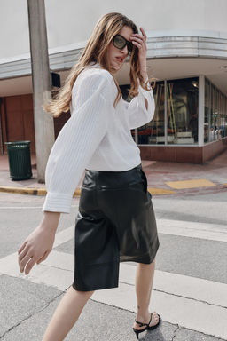 STRIPED OVERSIZE SHIRT - Zara фото 18