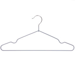 Плечики металлические нескользящие с полимерным покрытием 10шт "ТАРТИТАН", цвет серый, 40см (Селфи)