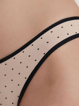CONTE PRINT DOTS LBR 2543 Трусы женские cappuccino-black - Conte elegant фото 3