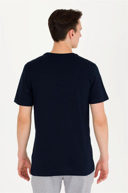 Мужская темно-синяя базовая футболка с круглым вырезом Неожиданная скидка в корзине - U.s. polo assn фото 5