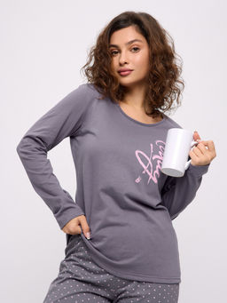 Пижама женская из кулирки Today серый - Амадэль фото 21