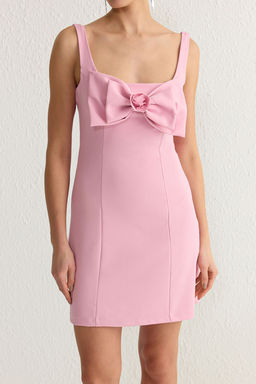 TRENDYOLMILLA Siyah A-Kesim Fiyonk Detayl? Dokuma S?k K?sa Elbise TPRSS25EL00092  фото 9