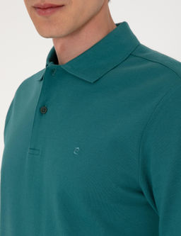 Z_mr_t Slim Fit K_vr_lmaz Polo Yaka Basic Pike Sweatshirt