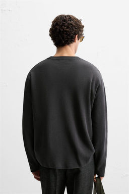 COTTON BLEND TEXTURED SWEATER - Zara фото 3